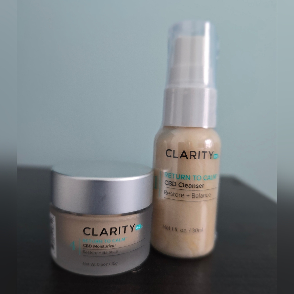 Clarity "Return to Calm" cleanser and moisturize